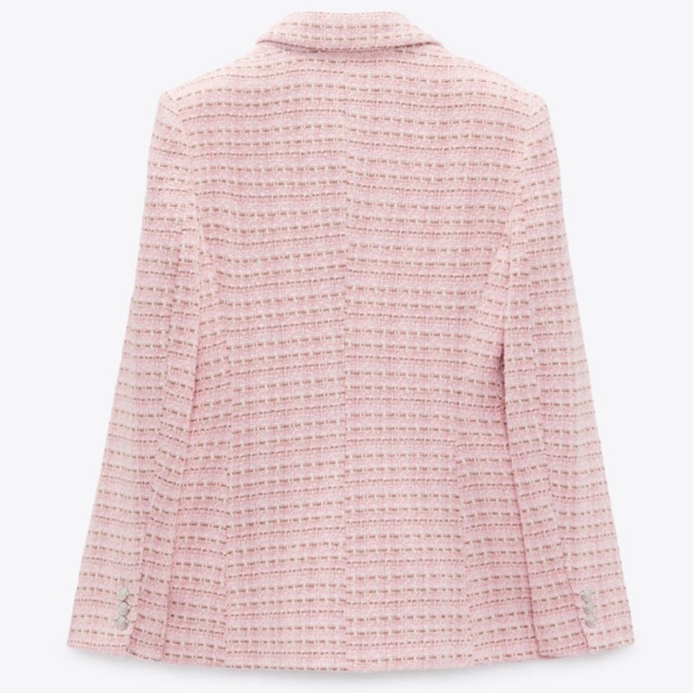 Zara Pink Tweed Blazer - Picture 13 of 13